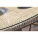 Table salon de jardin ronde 4 personnes en imitation bambou DCB Garden USHUAIA