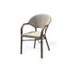 Fauteuil salon de jardin bas en aluminium et textilène DCB Garden USHUAIA