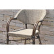 Fauteuil salon de jardin bas en aluminium et textilène DCB Garden USHUAIA