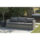Salon de jardin design bas en résine tressée DCB Garden 5 places gris BONHEUR