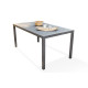 Table salon de jardin 6 personnes en aluminium anthracite DCB Garden MIAMI
