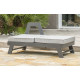 Salon de jardin d'angle en aluminium DCB Garden 5-6 places gris clair NEWYORK