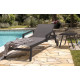 Bain de soleil design en aluminium & textilène Paris Garden IBIZA