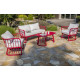 Salon de jardin design bas en aluminium 4 places APOLLINE CITY GARDEN