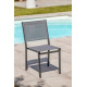 Chaise de salon de jardin empilables en aluminium et textilène DCB Garden TOLEDE – anthracite