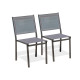 Chaise de salon de jardin empilables en aluminium et textilène DCB Garden TOLEDE – anthracite