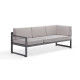 Salon de jardin d'angle design bas gris anthracite 5 personnes DELORM