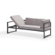 Salon de jardin d'angle design bas gris anthracite 5 personnes DELORM