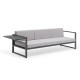 Salon de jardin design bas gris anthracite 5 personnes DELORM