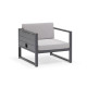 Salon de jardin design bas gris anthracite 5 personnes DELORM