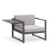 Salon de jardin design bas gris anthracite 5 personnes DELORM