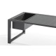 Salon de jardin design bas gris anthracite 5 personnes DELORM