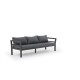 Salon de jardin d'angle design bas gris anthracite 10 personnes DELORM