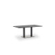 Salon de jardin d'angle design bas gris anthracite 10 personnes DELORM