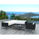 Salon de jardin design bas noir 6 personnes DELORM