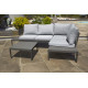 Salon de jardin design bas d'angle en aluminium DCB Garden 4 places ANKARA