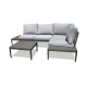 Salon de jardin design bas d'angle en aluminium DCB Garden 4 places ANKARA