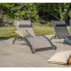 Bain de soleil design en aluminium & textilène 5 positions DCB Garden