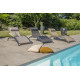 Bain de soleil design en aluminium & textilène 5 positions DCB Garden