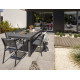 Table salon de jardin extensible en aluminium pour 12 personnes DCB Garden COPENHAGUE gris anthracite