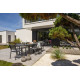 Table salon de jardin extensible en aluminium pour 12 personnes DCB Garden COPENHAGUE gris anthracite