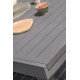 Table salon de jardin extensible en aluminium pour 12 personnes DCB Garden COPENHAGUE gris anthracite