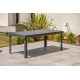 Table salon de jardin extensible en aluminium pour 12 personnes DCB Garden COPENHAGUE gris anthracite