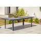Table salon de jardin extensible en aluminium pour 12 personnes DCB Garden COPENHAGUE gris anthracite