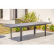 Table salon de jardin extensible en aluminium pour 12 personnes DCB Garden COPENHAGUE gris anthracite