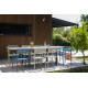 Table de jardin extensible 6/10 personnes GASTON en aluminium Anthracite CITY GARDEN