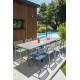 Table de jardin extensible 6/10 personnes GASTON en aluminium Anthracite CITY GARDEN
