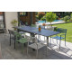 Table de jardin extensible 6/10 personnes GASTON en aluminium Anthracite CITY GARDEN