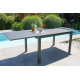 Table de jardin extensible 6/10 personnes GASTON en aluminium Anthracite CITY GARDEN