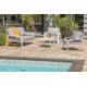 Salon de jardin design bas en aluminium DCB Garden 5 places IBIZA