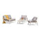 Salon de jardin design bas en aluminium DCB Garden 5 places IBIZA