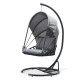 Fauteuil suspendu de jardin pliable LACANAU avec coussins Gris DCB GARDEN