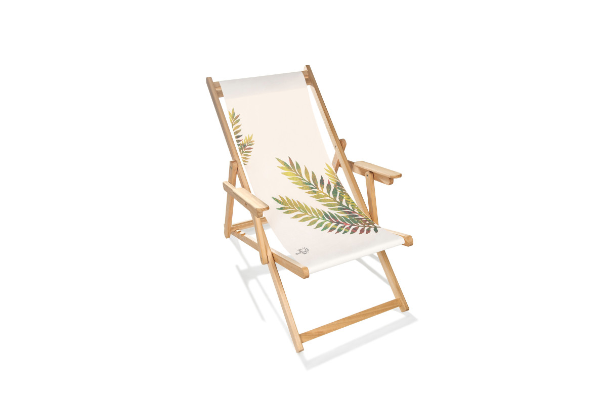 Chilienne pliante LONA en bois d'Eucalyptus et toile 100% coton CITY GARDEN Chilienne pliante LONA en bois d'Eucalyptus et toile 100% coton CITY GARDEN