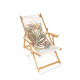 Chilienne pliante LONA en bois d'Eucalyptus et toile 100% coton CITY GARDEN