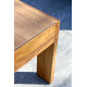 Salon de jardin bas MAJORQUE en aluminium effet bois Marron 5 personnes DCB GARDEN