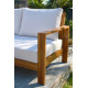 Salon de jardin bas MAJORQUE en aluminium effet bois Marron 5 personnes DCB GARDEN