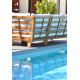 Salon de jardin bas MAJORQUE en aluminium effet bois Marron 5 personnes DCB GARDEN