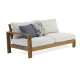 Salon de jardin bas MAJORQUE en aluminium effet bois Marron 5 personnes DCB GARDEN