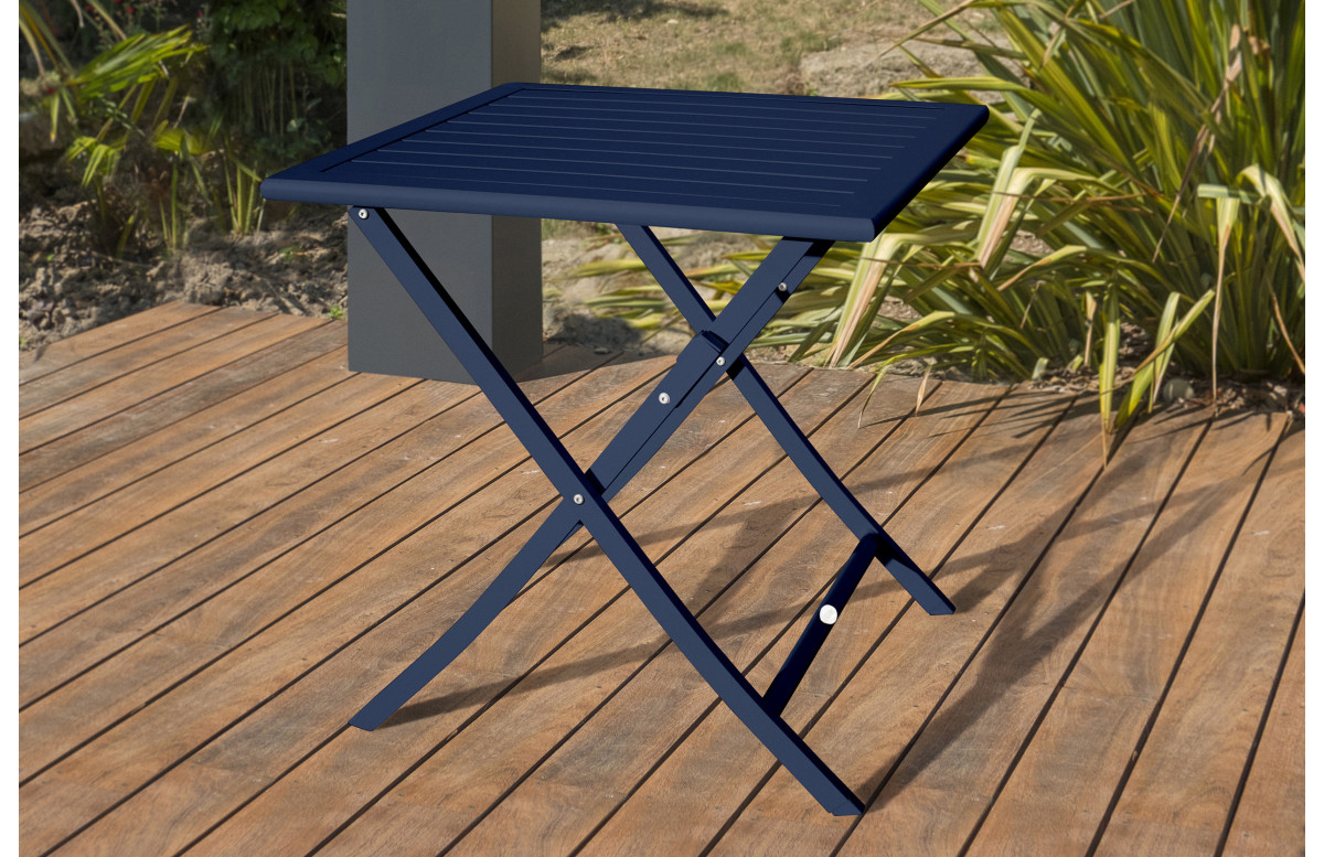 Table salon de jardin pliante et carrée en aluminium pour 2 personnes MARIUS CITY GARDEN Table salon de jardin pliante et carrée en aluminium pour 2 personnes MARIUS CITY GARDEN