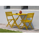 Table salon de jardin pliante et carrée en aluminium pour 2 personnes MARIUS CITY GARDEN