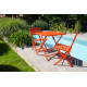 Table salon de jardin pliante et carrée en aluminium pour 2 personnes MARIUS CITY GARDEN