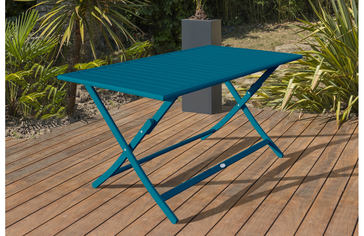 Table salon de jardin pliante pour 4 personnes en aluminium et rectangulaire MARIUS CITY GARDEN Table salon de jardin pliante pour 4 personnes en aluminium et rectangulaire MARIUS CITY GARDEN