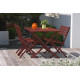 Table salon de jardin pliante pour 4 personnes en aluminium et rectangulaire MARIUS CITY GARDEN