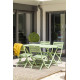 Table salon de jardin pliante pour 4 personnes en aluminium et rectangulaire MARIUS CITY GARDEN