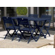 Table salon de jardin pliante pour 4 personnes en aluminium et rectangulaire MARIUS CITY GARDEN