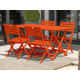 Table salon de jardin pliante pour 4 personnes en aluminium et rectangulaire MARIUS CITY GARDEN